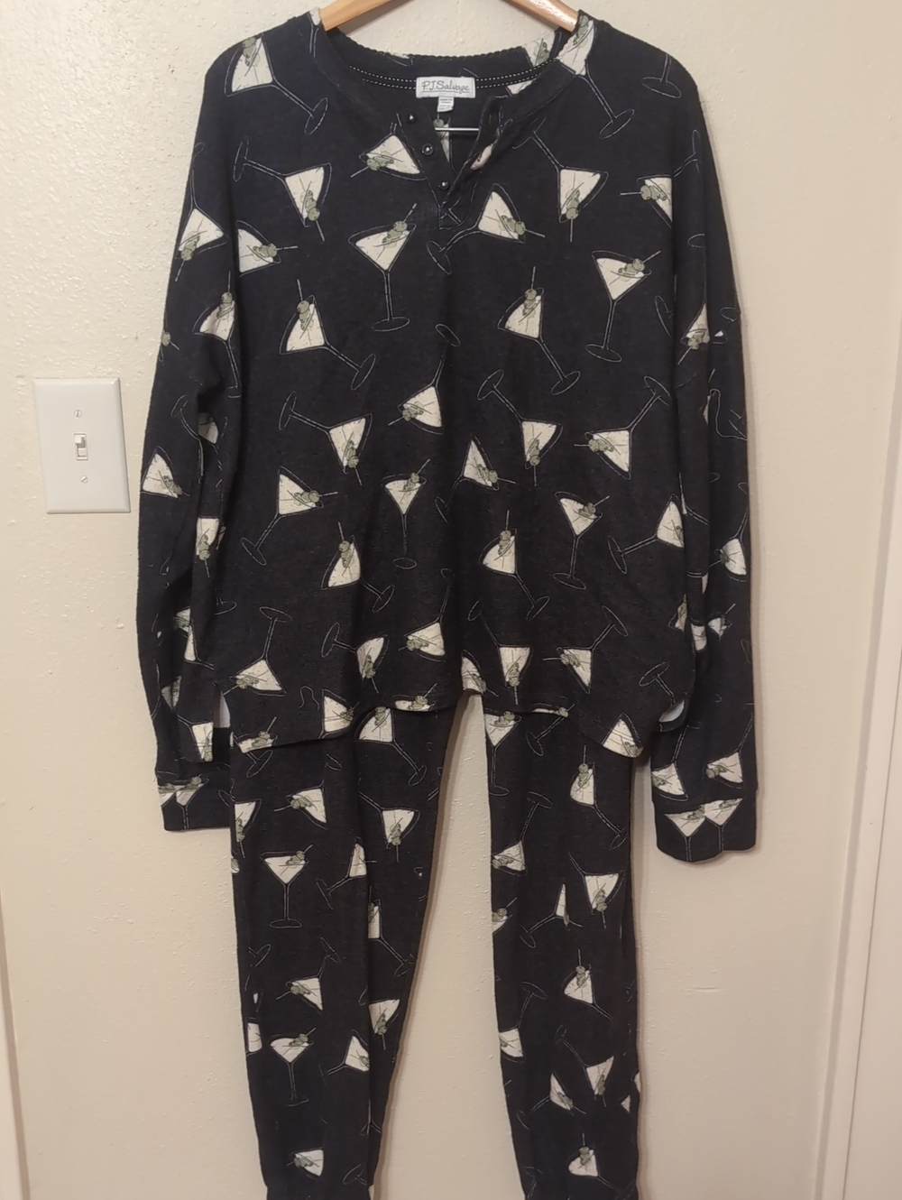 P.J. Salvage Merrier With A Martini Pajama Set XL